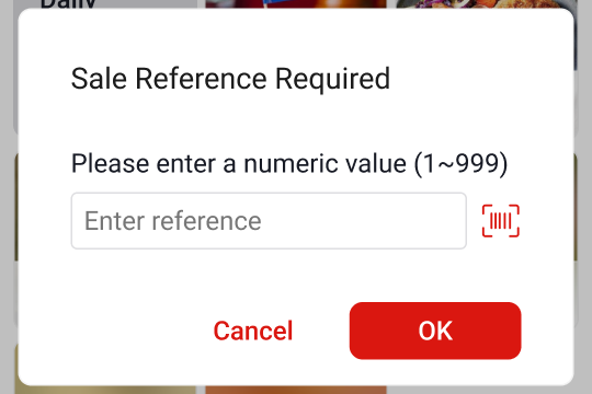 Validate sales reference